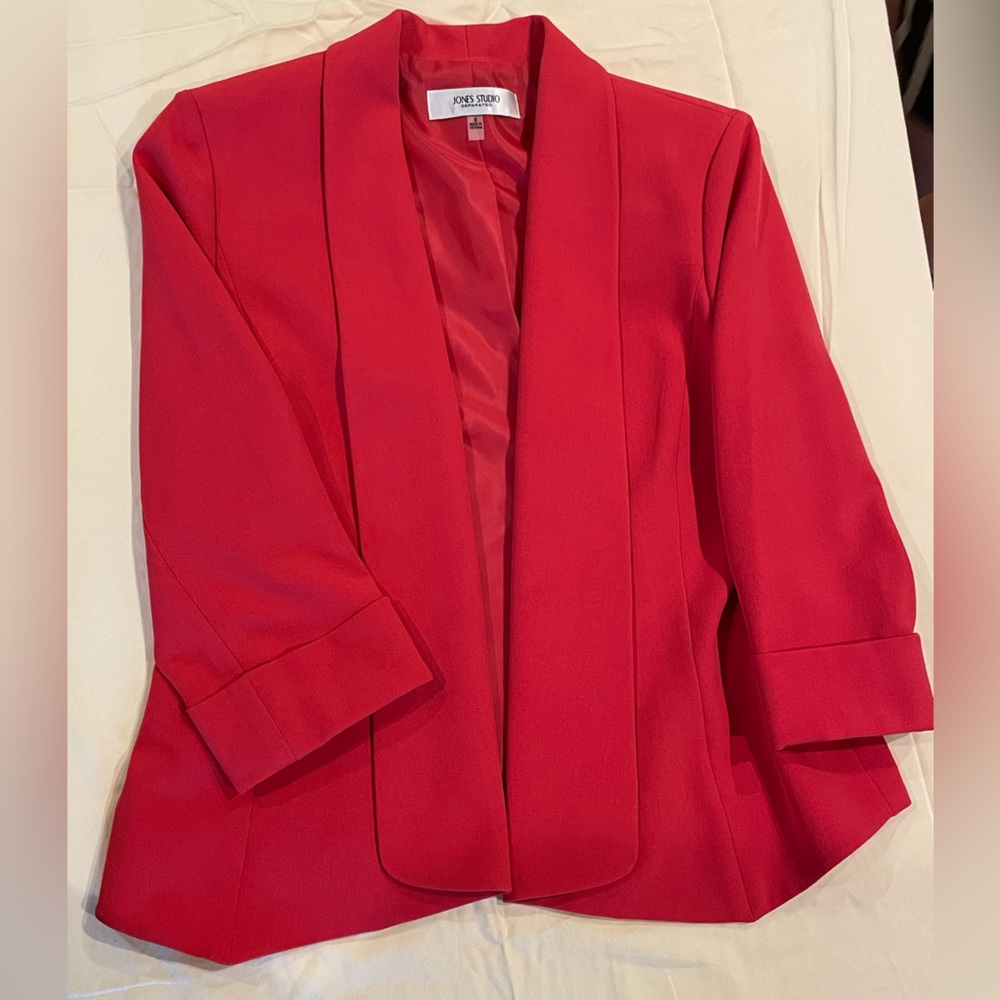 Jones Studio Size 8 Women’s Red Dress Blazer